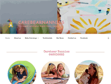 Tablet Screenshot of carebearnannies.com